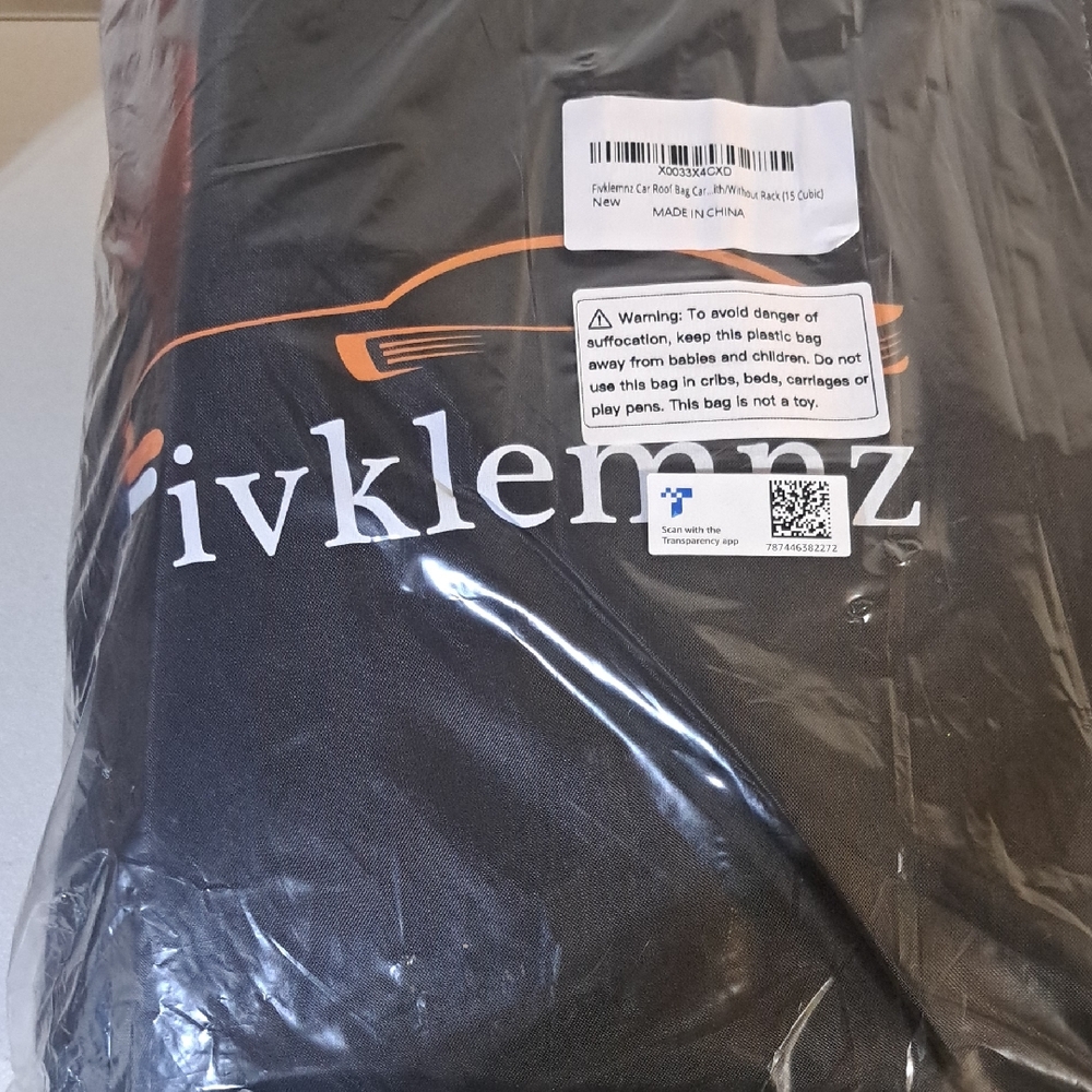 Rooftop Cargo Bag Fivklemnz 15 cubic feet